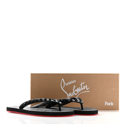 Christian Louboutin Rubber Spike Loubi Donna Flip Flop 38 Black 8 of 8