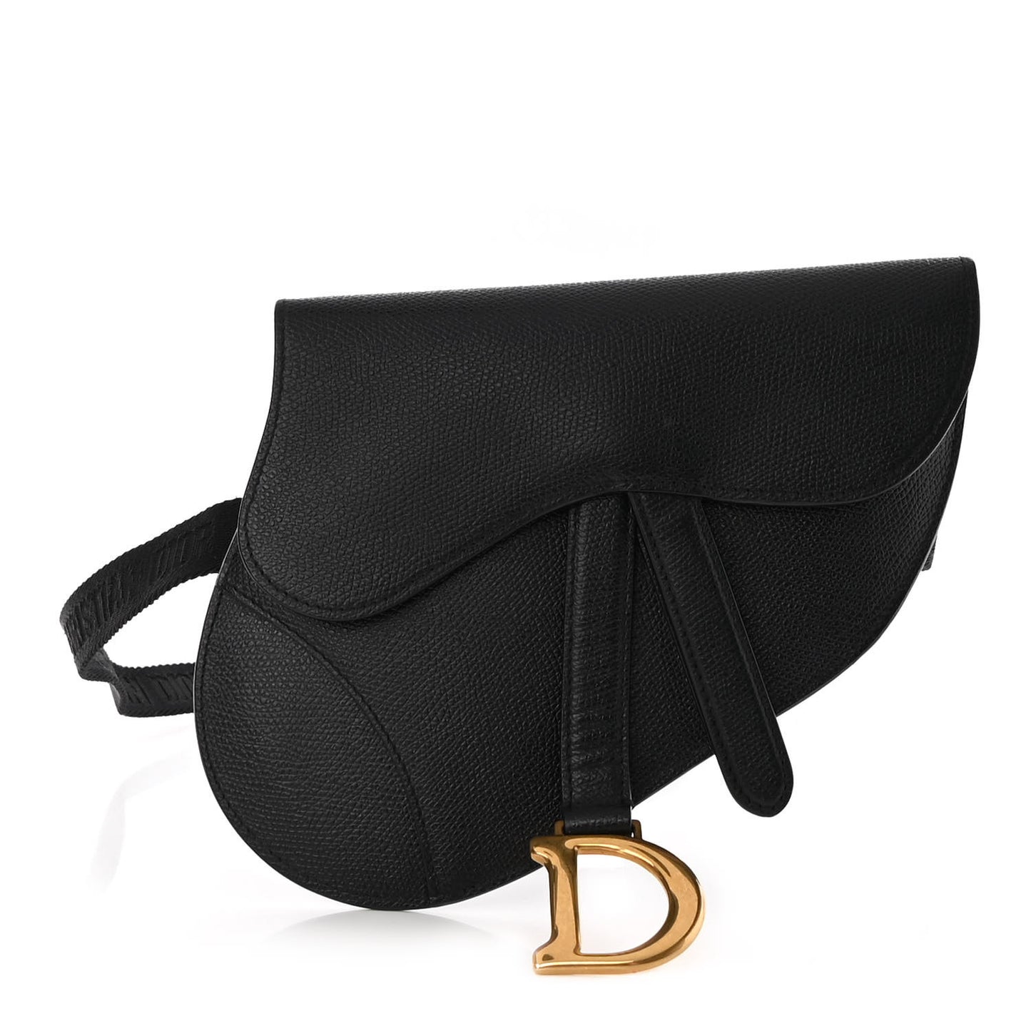 Calfskin Saddle Belt Bag Black