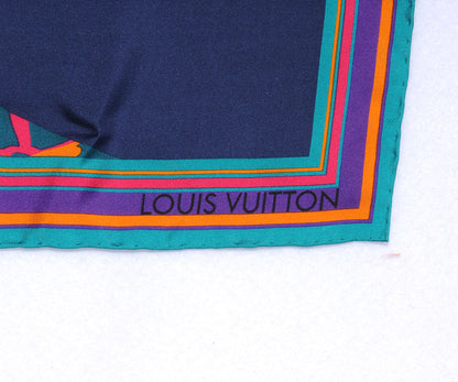Louis Vuitton Silk Leopard Giraffe Pompons Scarf 3 of 3