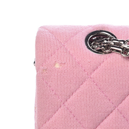 Chanel Jersey Quilted Medium Double Flap Pink 11 of 12