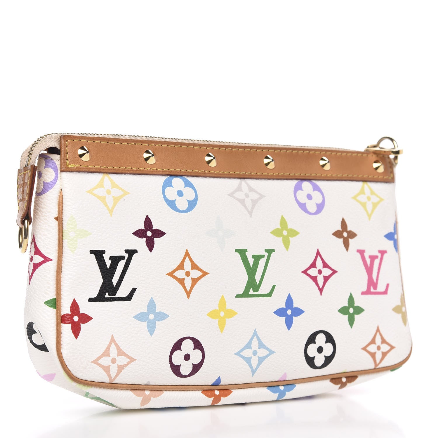 Louis Vuitton Monogram Multicolor Pochette Accessories White 3 of 13