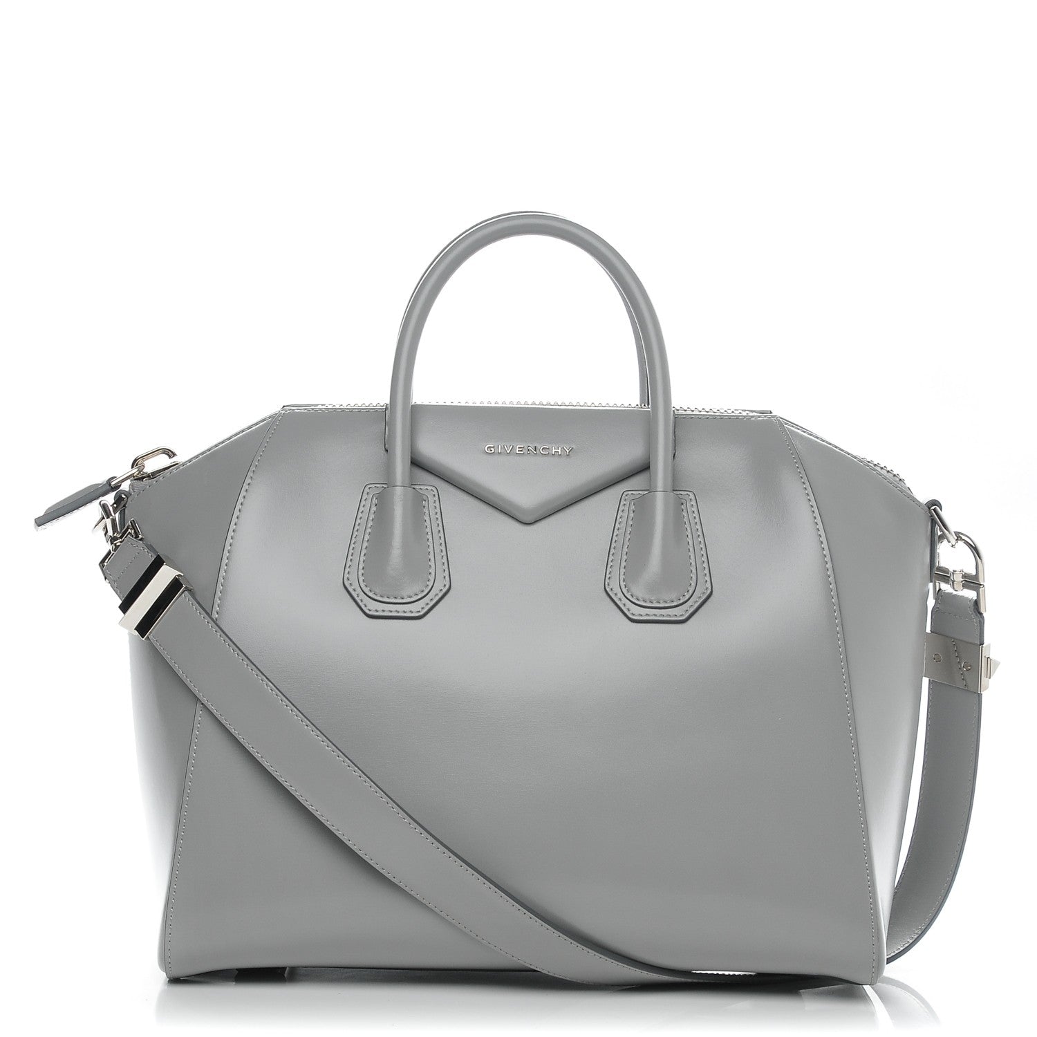 Givenchy Shiny Lord Calfskin Medium Antigona Pearl Grey 1 of 7
