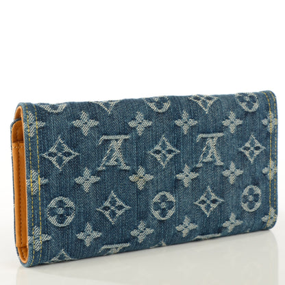 Louis Vuitton Denim Amelia Wallet Blue 3 of 8