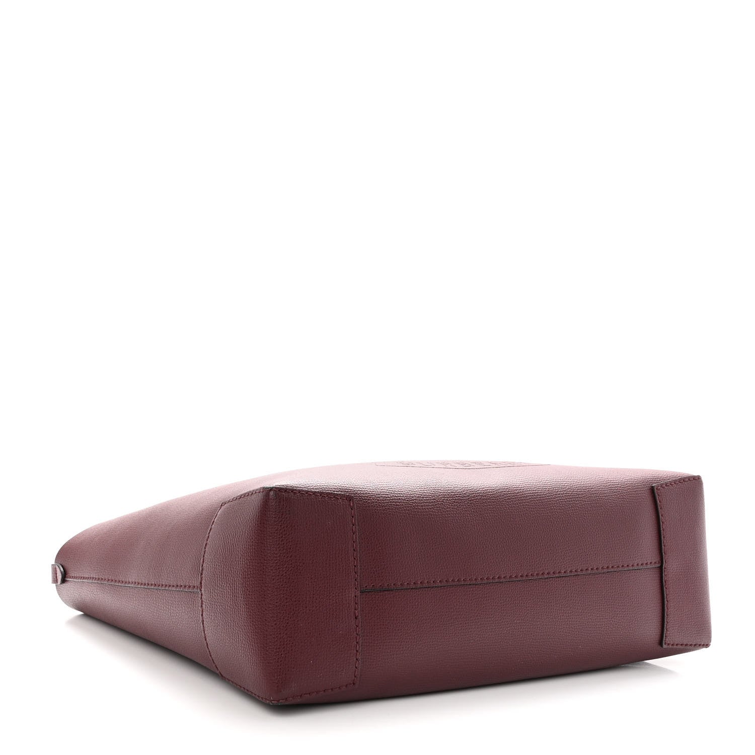 Burberry Calfskin Crest Embossed Small Tote Burgundy 4 of 12