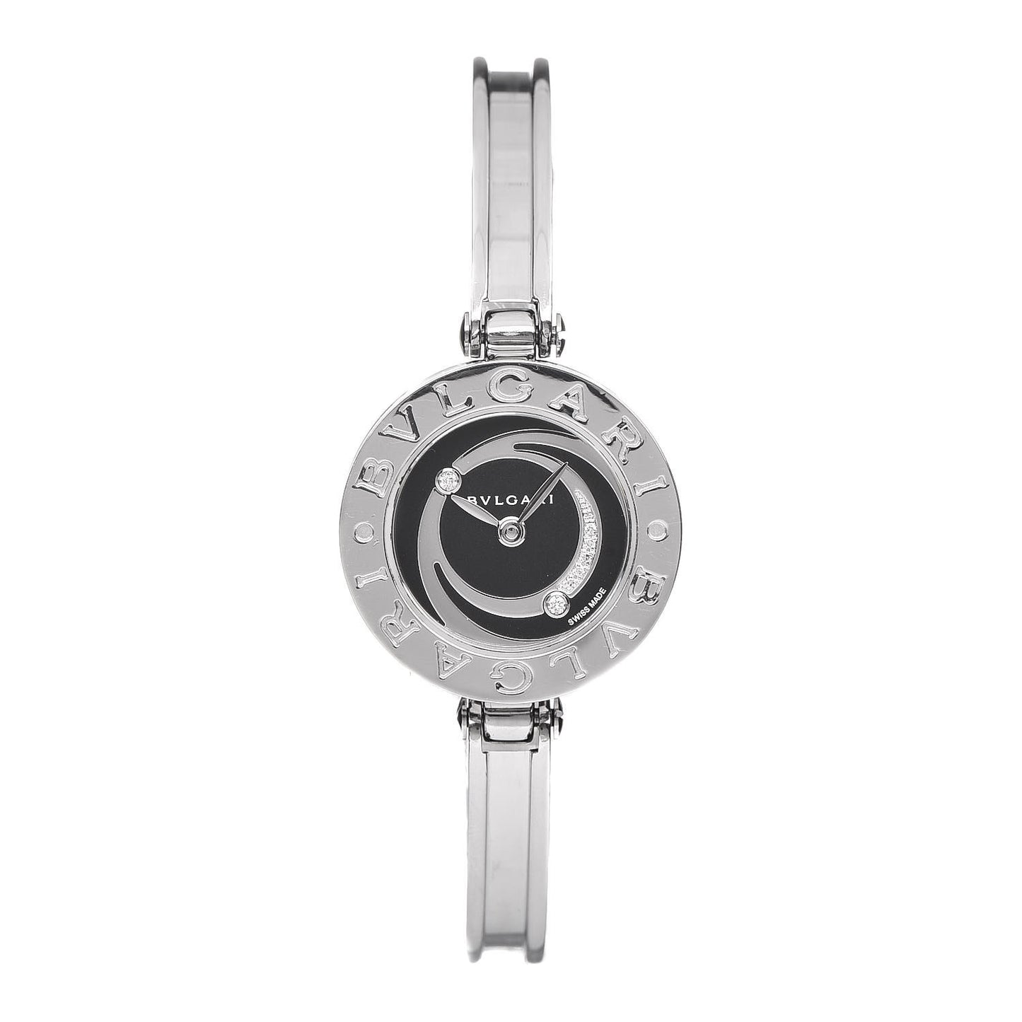 Stainless Steel Diamond 22mm B.Zero1 Quartz Watch Black