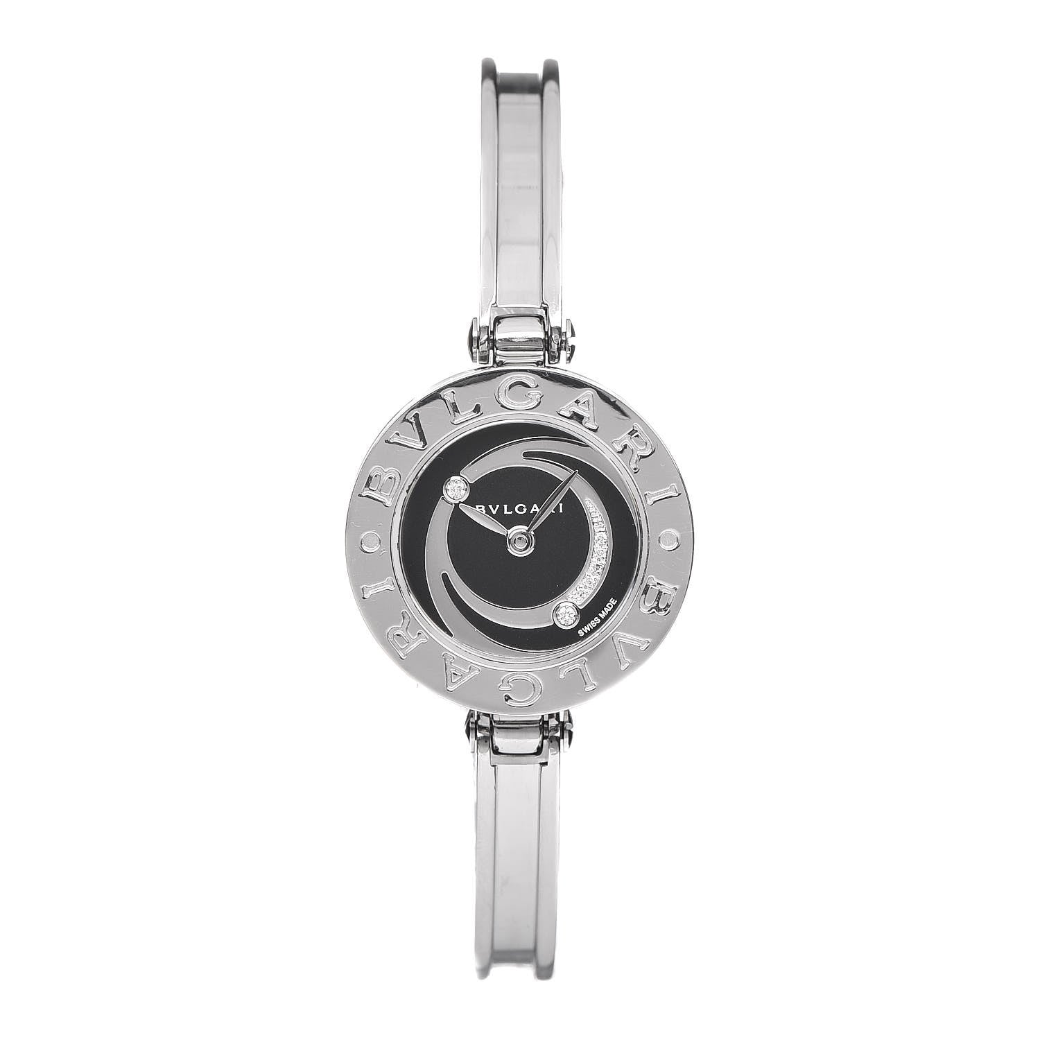 Bulgari Stainless Steel Diamond 22mm B.Zero1 Quartz Watch Black 3 of 9
