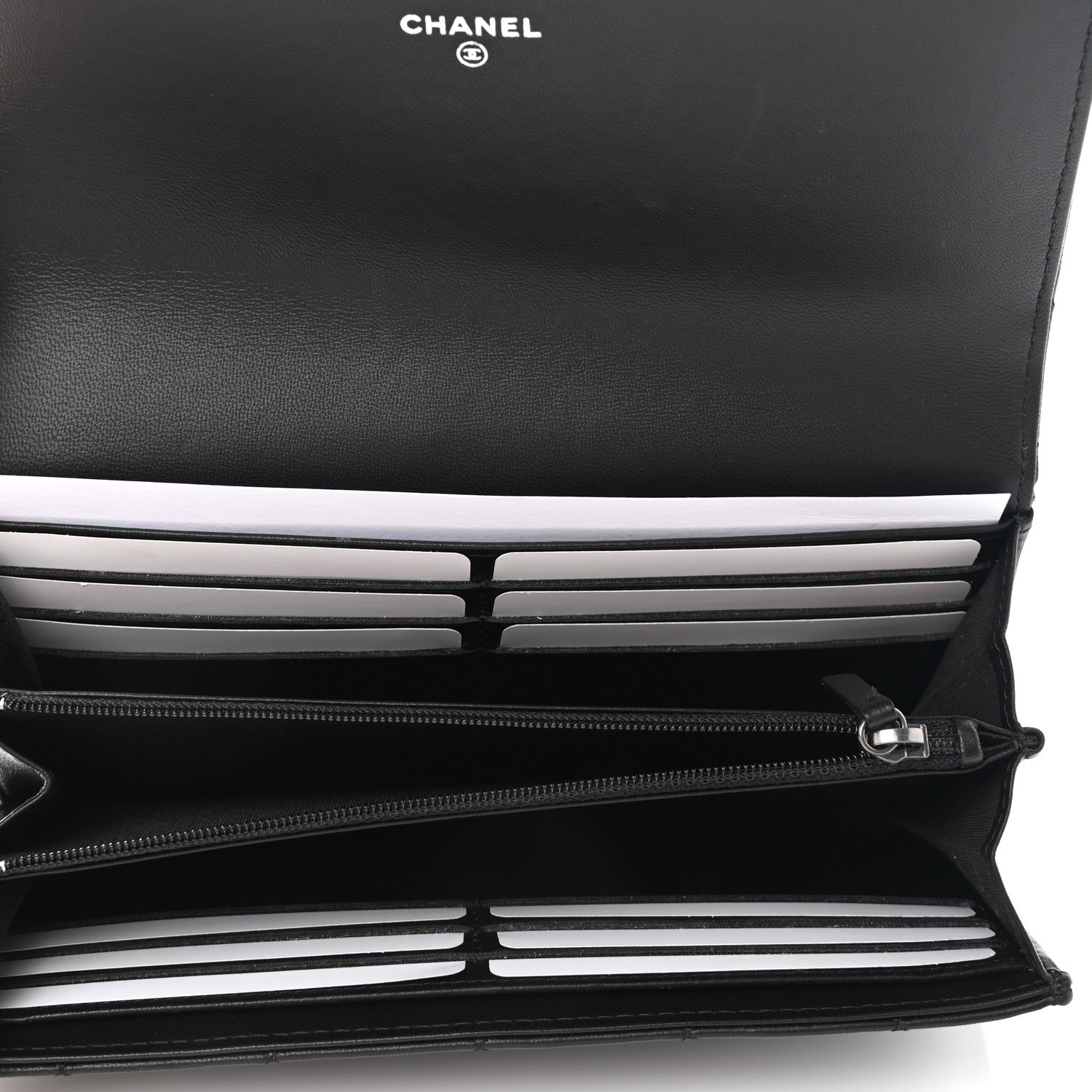 Chanel Lambskin Quilted Large Coco Boy Gusset Flap Wallet Black 9 of 18