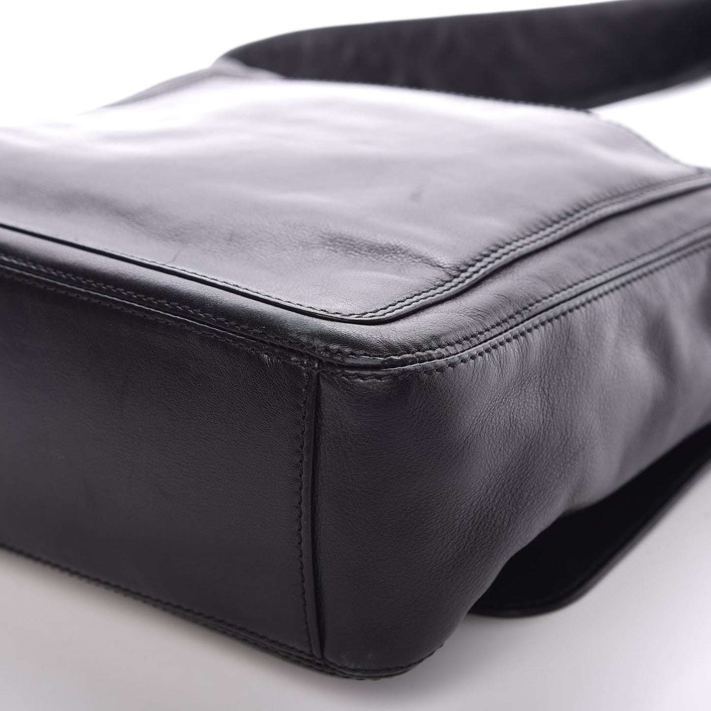 Calfskin CC Flap Shoulder Bag Black