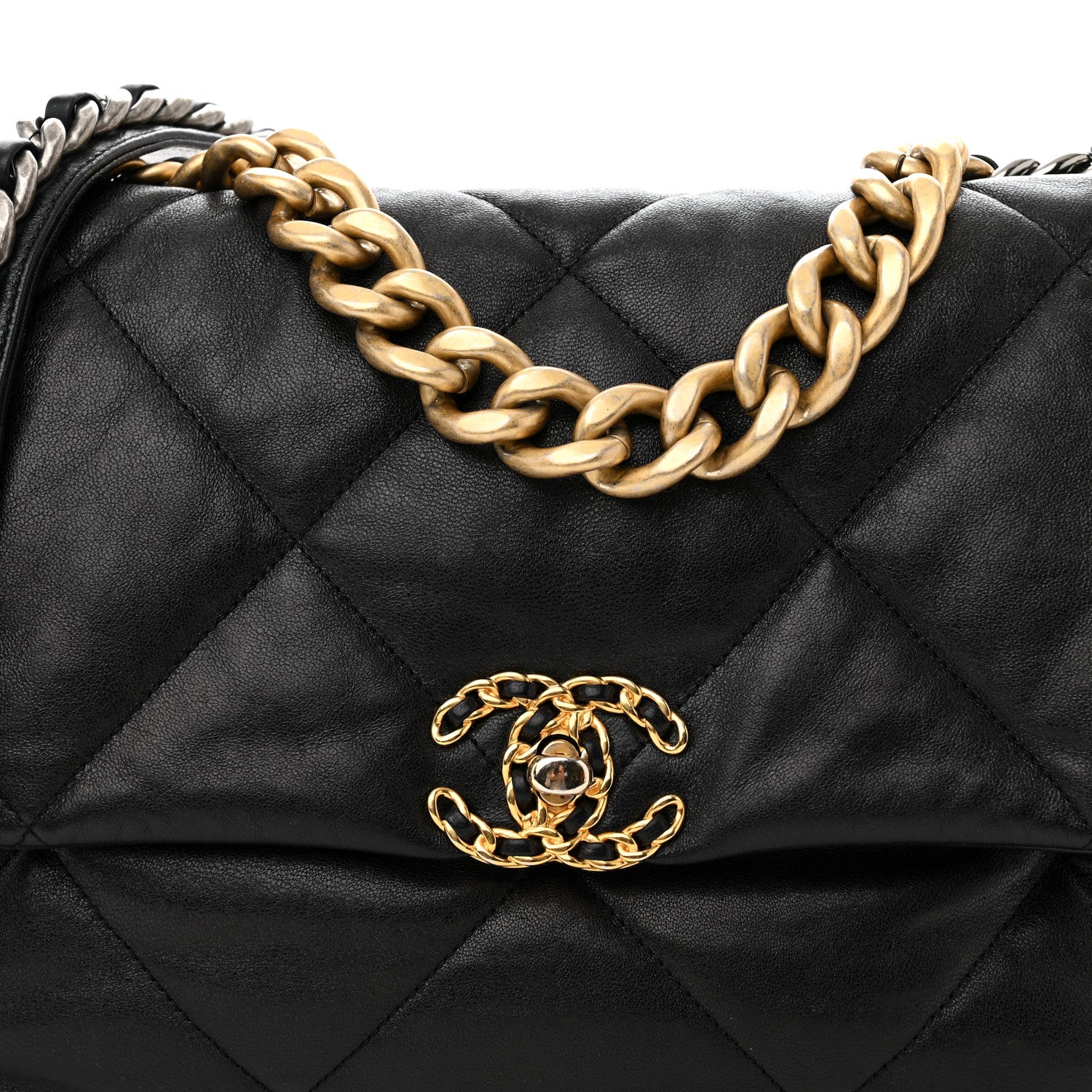 Chanel Lambskin Quilted Large Chanel 19 Flap Black 8 of 10