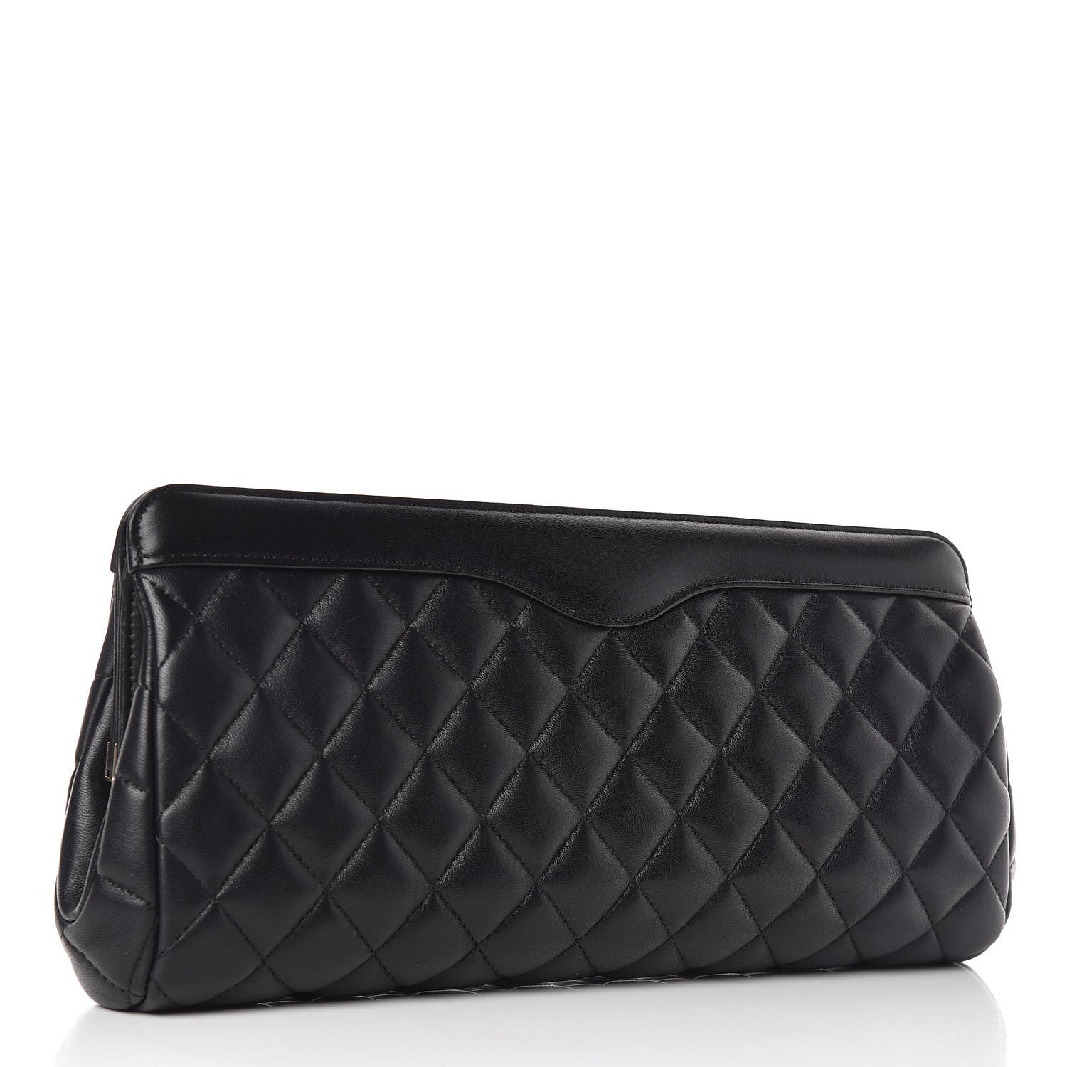 Chanel Lambskin Quilted Clutch Black 3 of 11