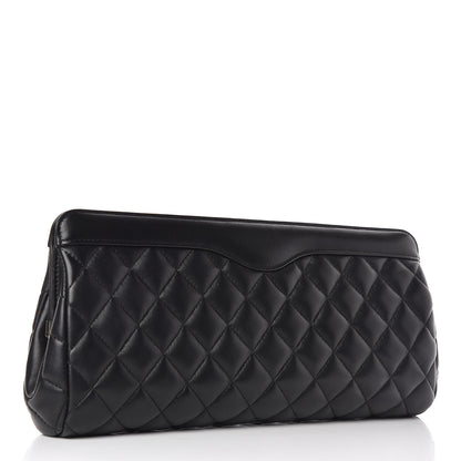 Chanel Lambskin Quilted Clutch Black 3 of 11