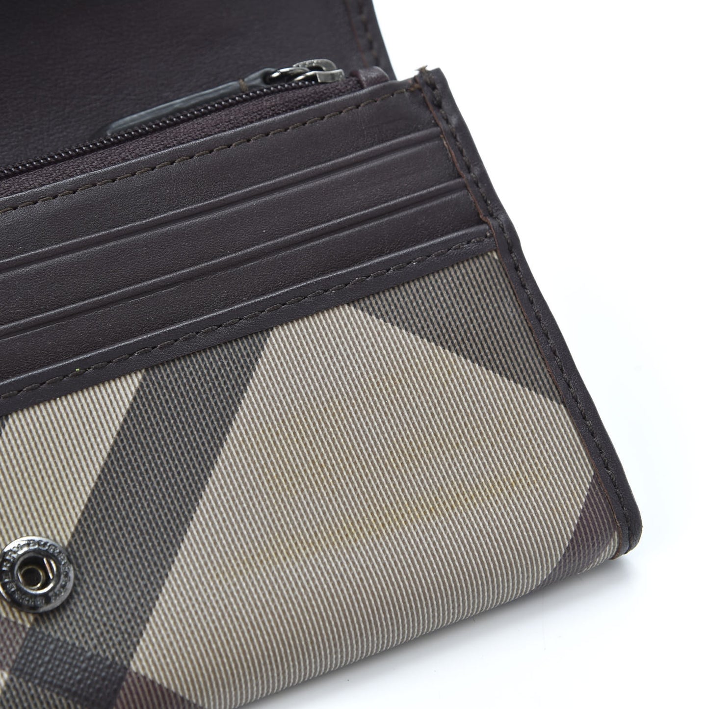 Smoked Check Continental Wallet Chocolate