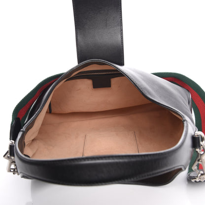 Gucci Calfskin Web Stripe Medium Dionysus Hobo Black 5 of 11