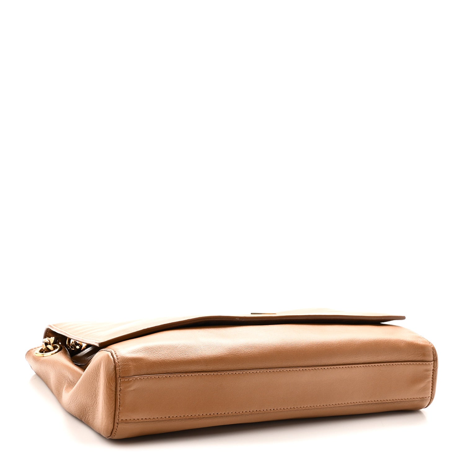 Saint Laurent Smooth Calfskin Suede Medium Reversible Monogram Kate Satchel Light Ochre 4 of 10