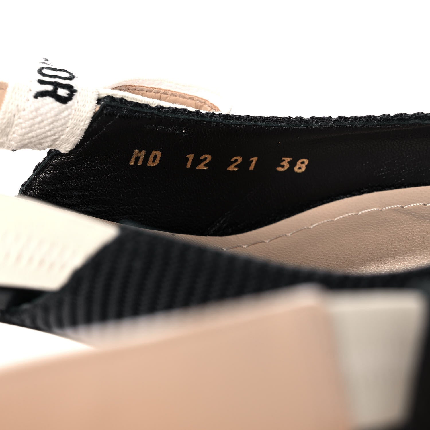 Christian Dior Technical Canvas Ribbon J Adior Slingback 65mm Pumps 38 Black 8 of 10