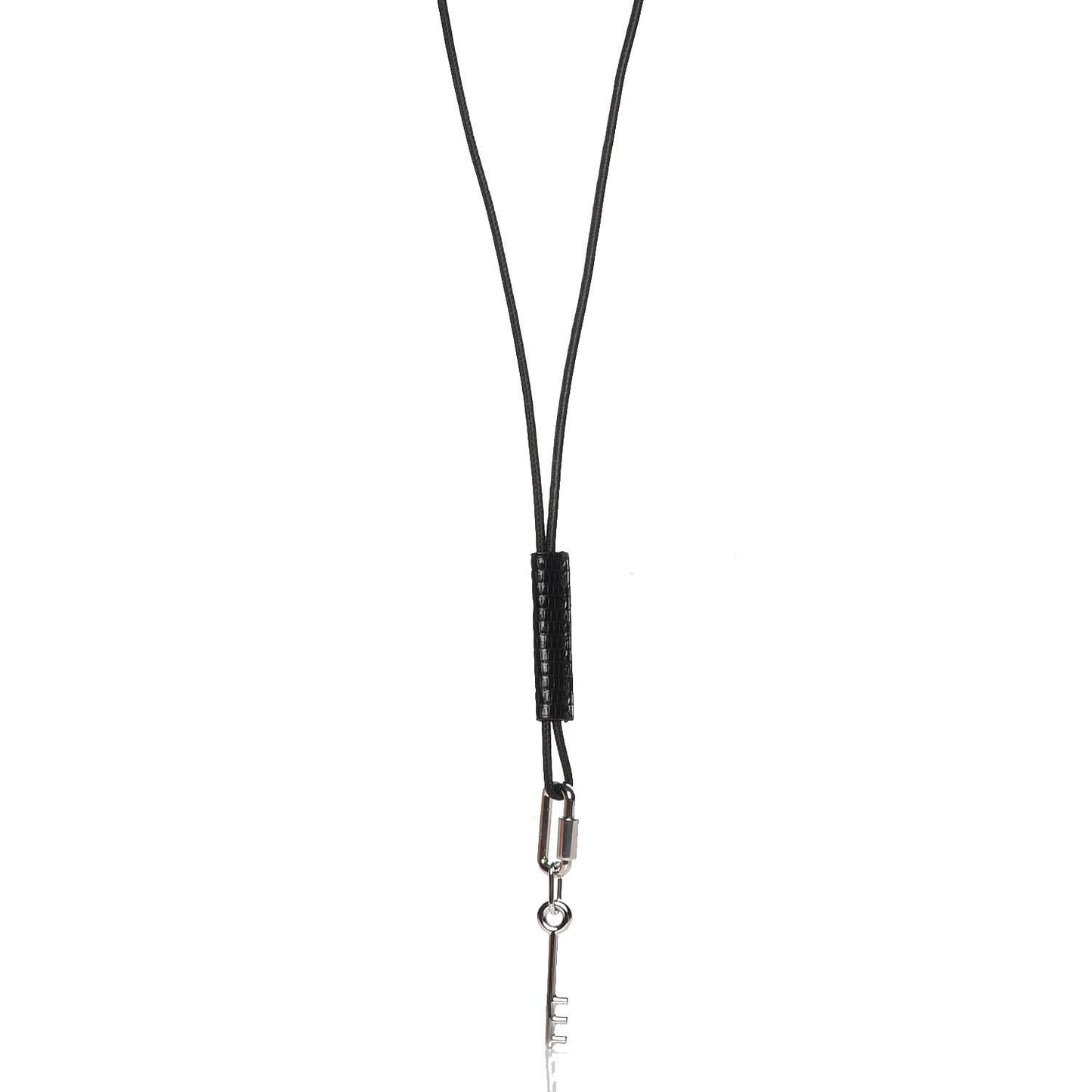 Lizard Palladium Permabrass Curiosite Pendant Necklace Black