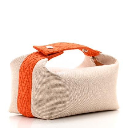 Hermes Canvas Small Bride-A-Brac Pouch Natural Orange 3 of 7