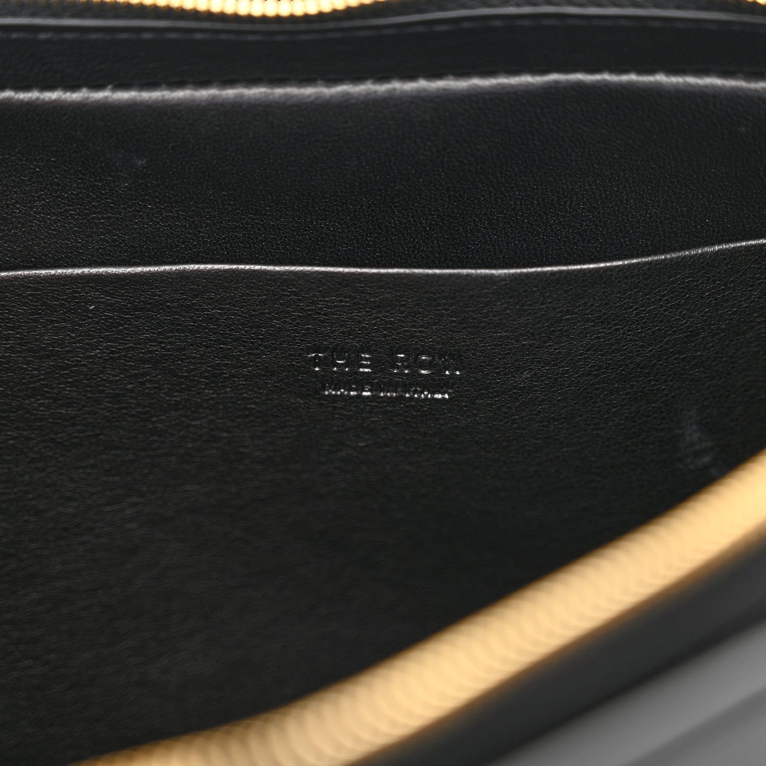 The Row Saddle Calfskin Dalia Baguette Shoulder Bag Black 6 of 10