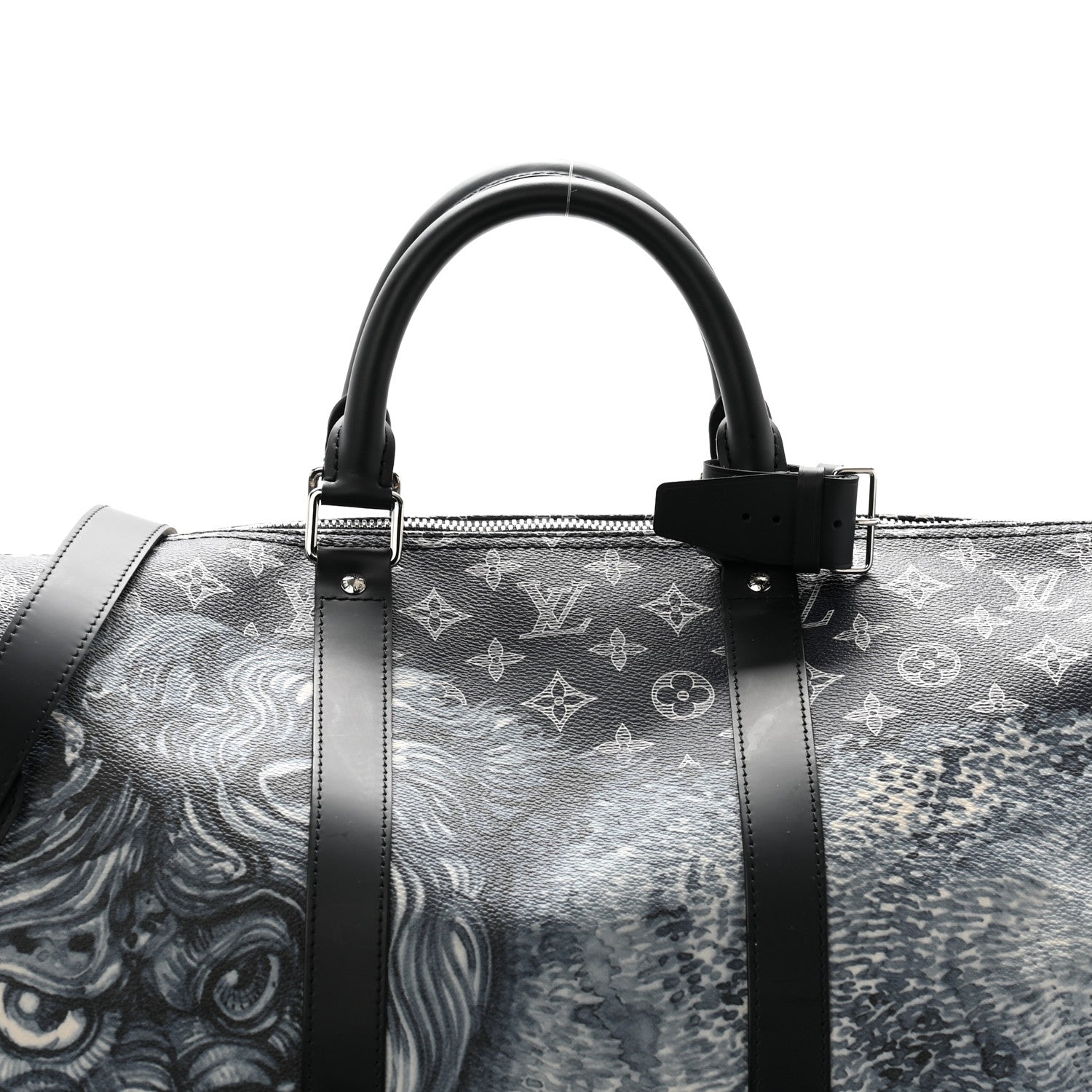Louis Vuitton Savane Monogram Lion Chapman Keepall Bandouliere 55 Encre 8 of 11