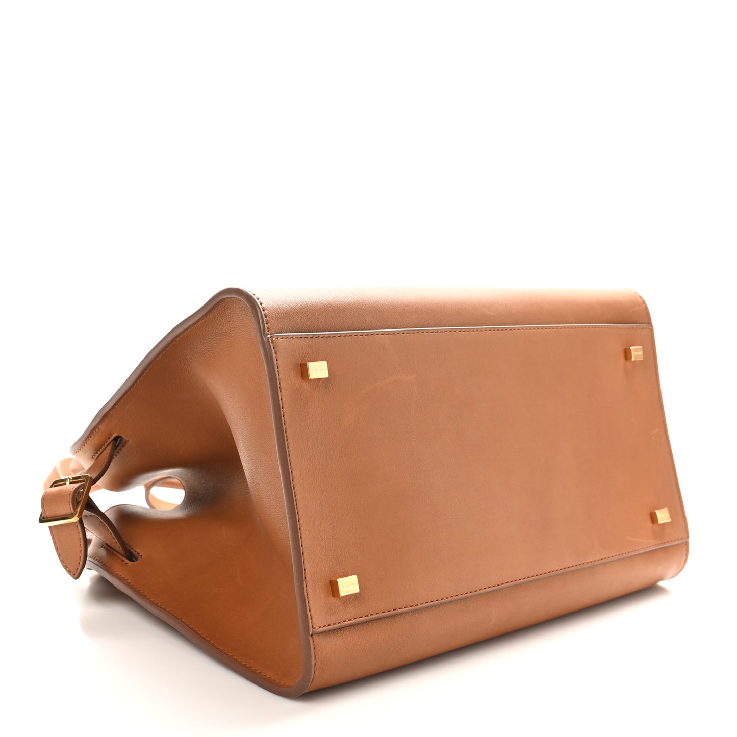 Polished Saddle Calfskin Soft Margaux 12 Cuir