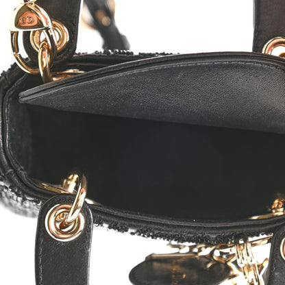 Christian Dior Lambskin Cannage Beaded Embroidery Micro Lady Dior Black 5 of 10