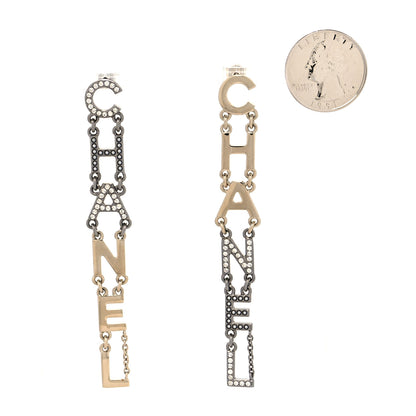 Chanel Crystal Pearl Chanel Bright Young Things Earrings Gold Ruthenium 2 of 4