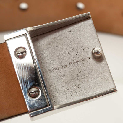 Louis Vuitton Monogram Belt w Silver Buckle 3 of 7