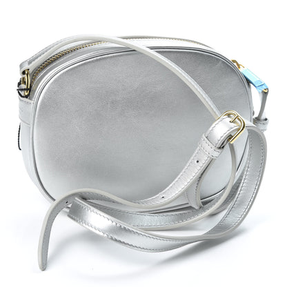 Celine Laminated Calfskin Quilted Small C Charm Bag Silver 2 of 10