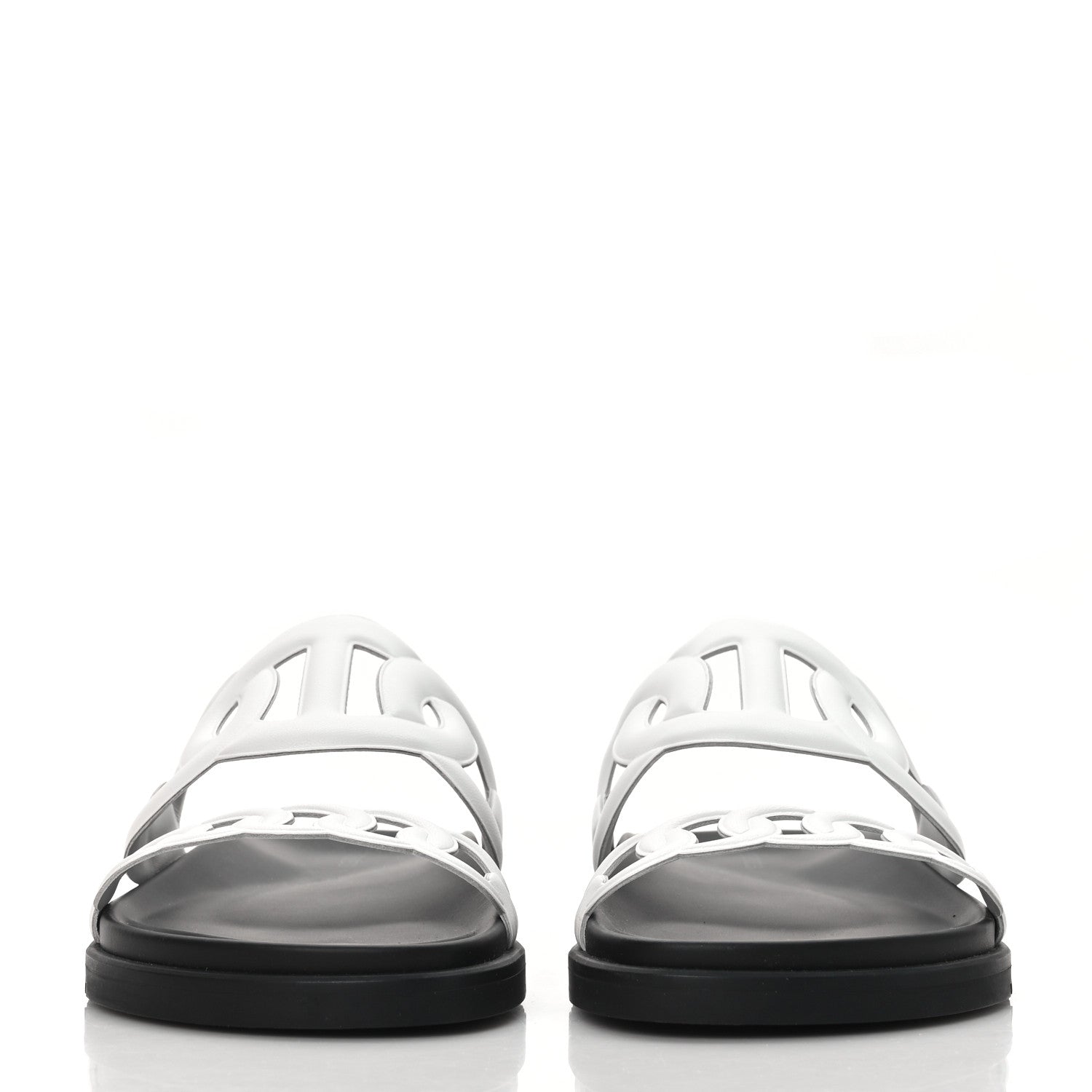 Hermes Nappa Womens Extra Sandals 38 White 2 of 8