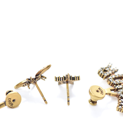 Christian Dior Metal Crystal J'adior Earrings Aged Gold 3 of 5