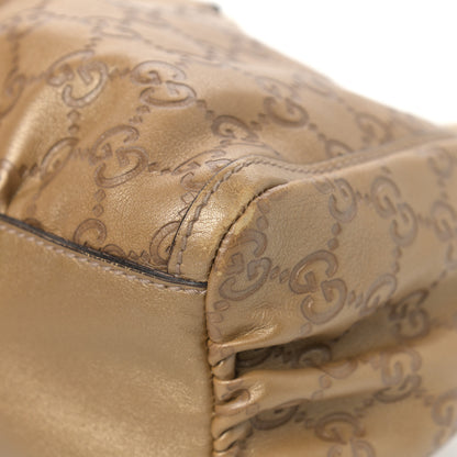 Gucci Metallic Guccissima Medium D Gold Hobo Gold 12 of 19