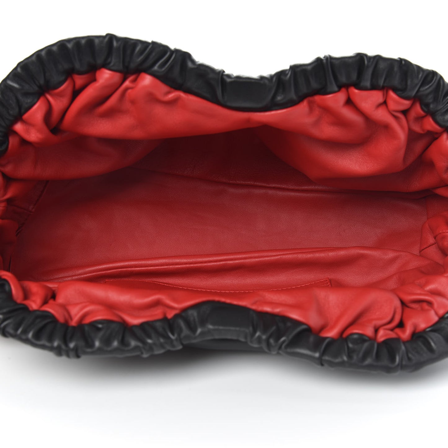 Lambskin Cloud Clutch Black Flamma