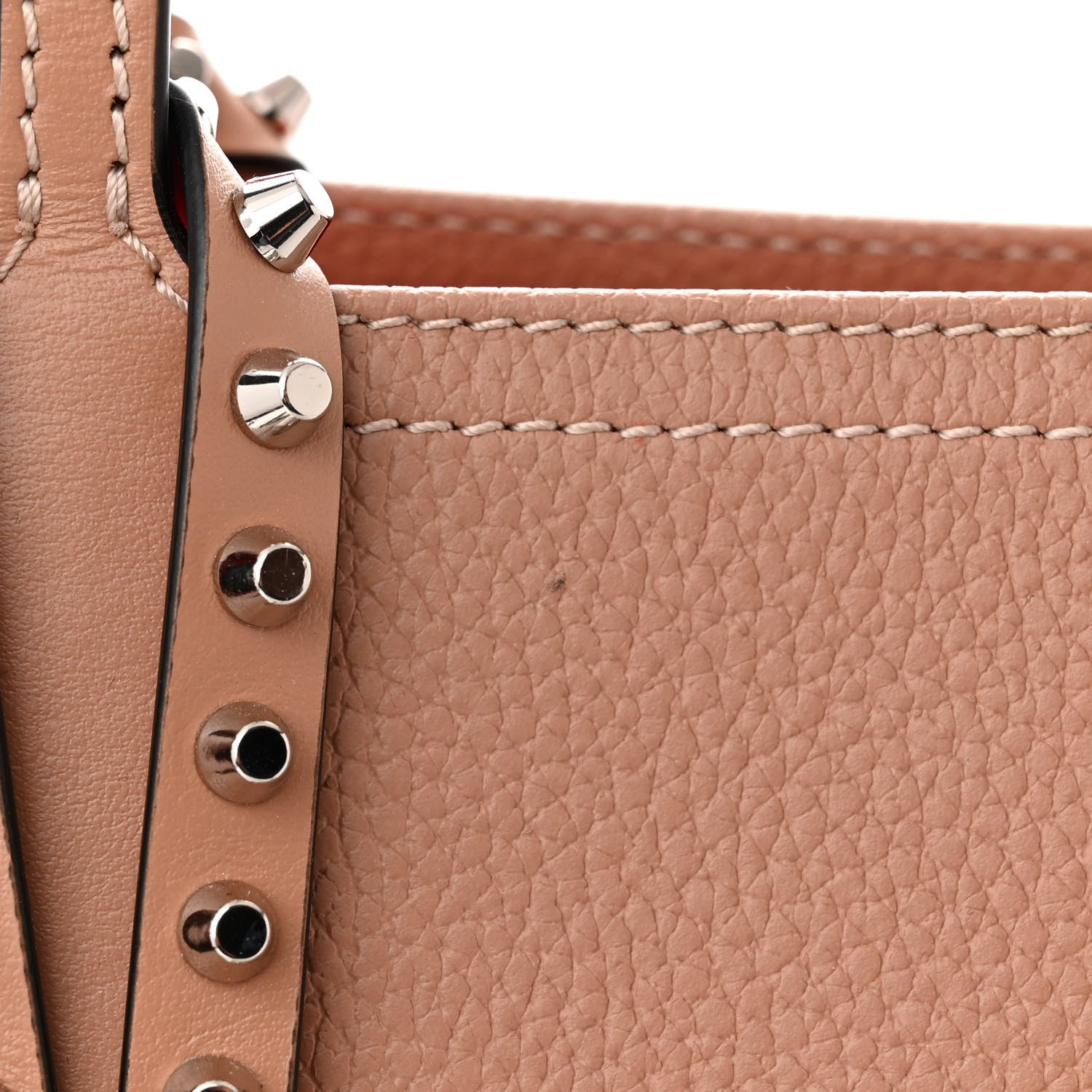 Christian Louboutin Calfskin Empire Spikes Small East West Cabata Tote Nude 13 of 13