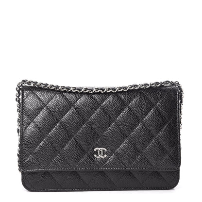 Chanel Caviar Quilted Wallet On Chain WOC Black 1 of 12