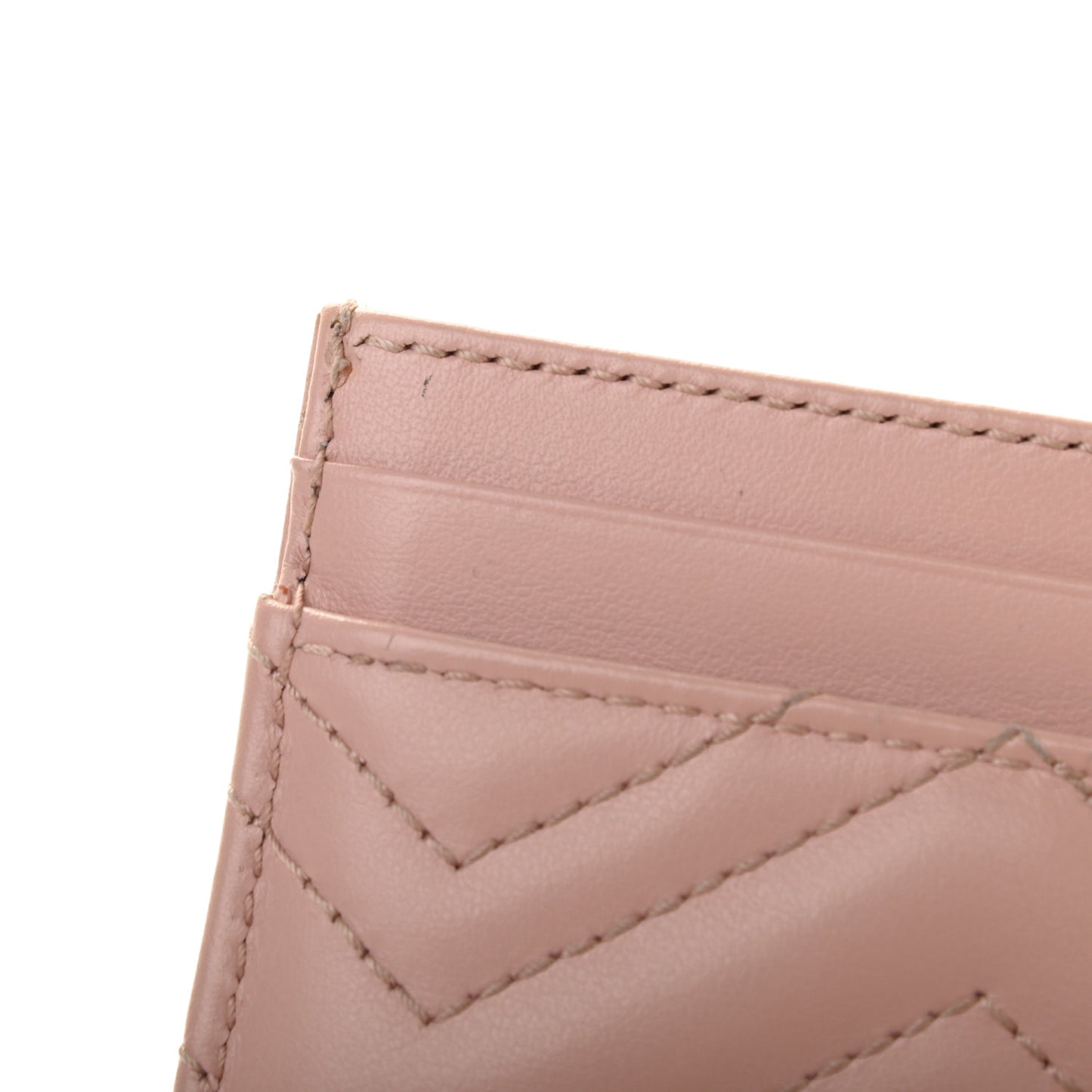 Calfskin Matelasse GG Marmont Card Holder Perfect Pink