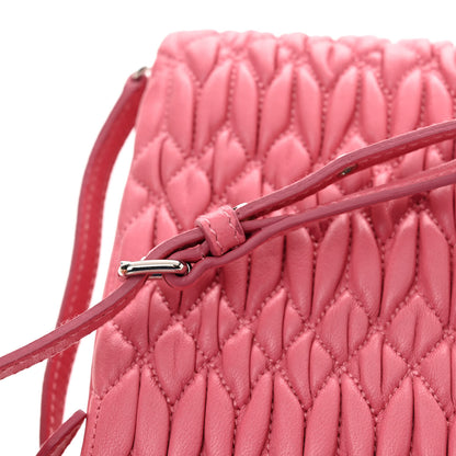 Miu Miu Nappa Matelasse Crystal Chain Crossbody Geranio 12 of 13