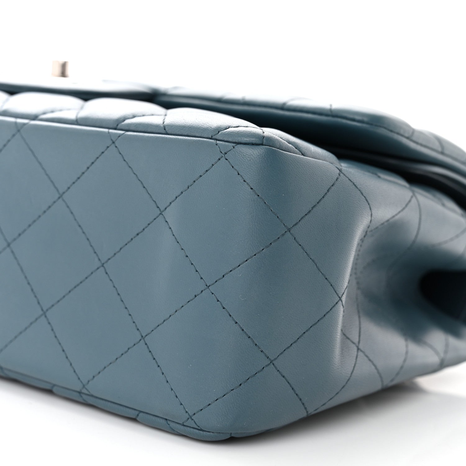 Chanel Lambskin Quilted Jumbo Double Flap Dark Blue 10 of 10