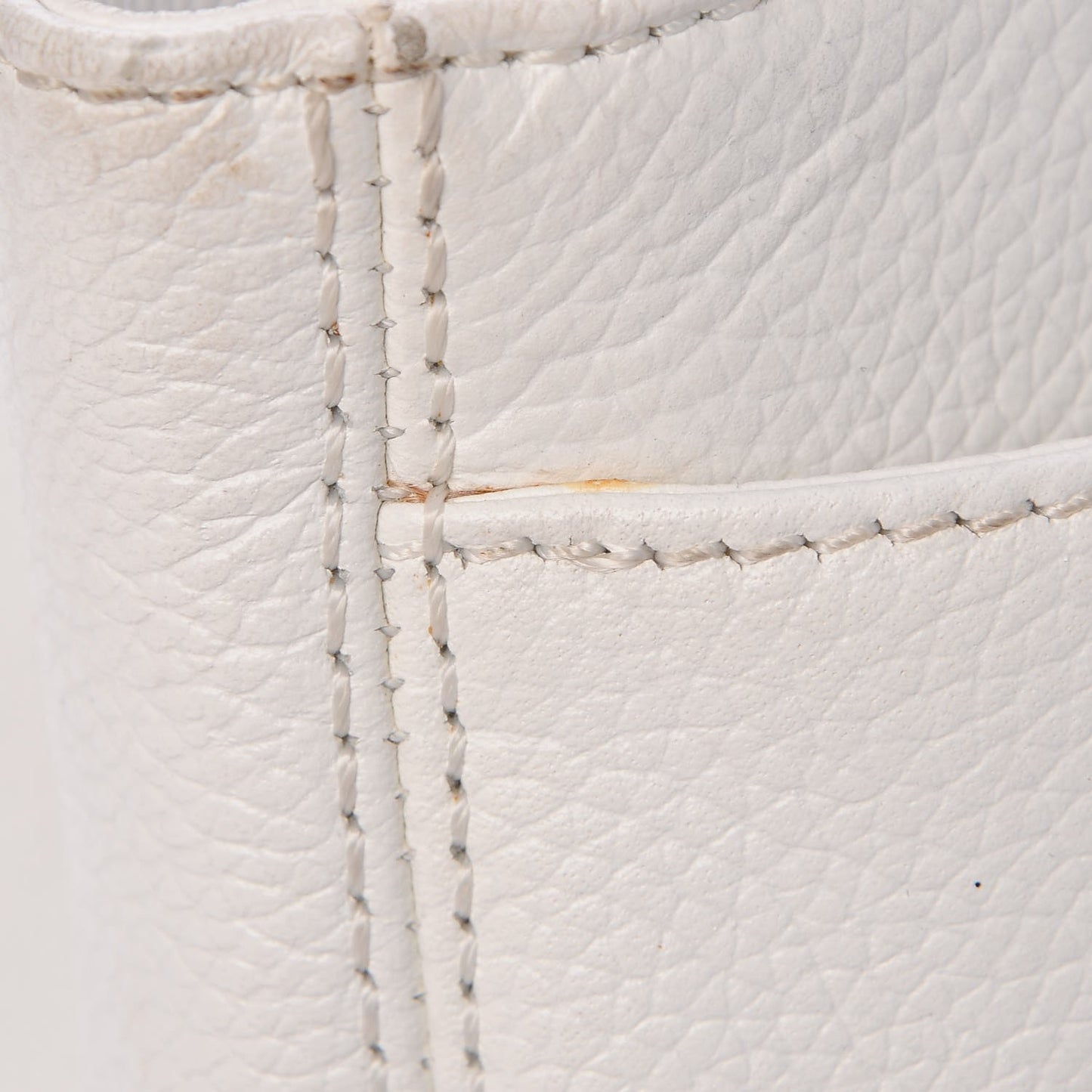 Calfskin Cerf Executive Shopper Tote White