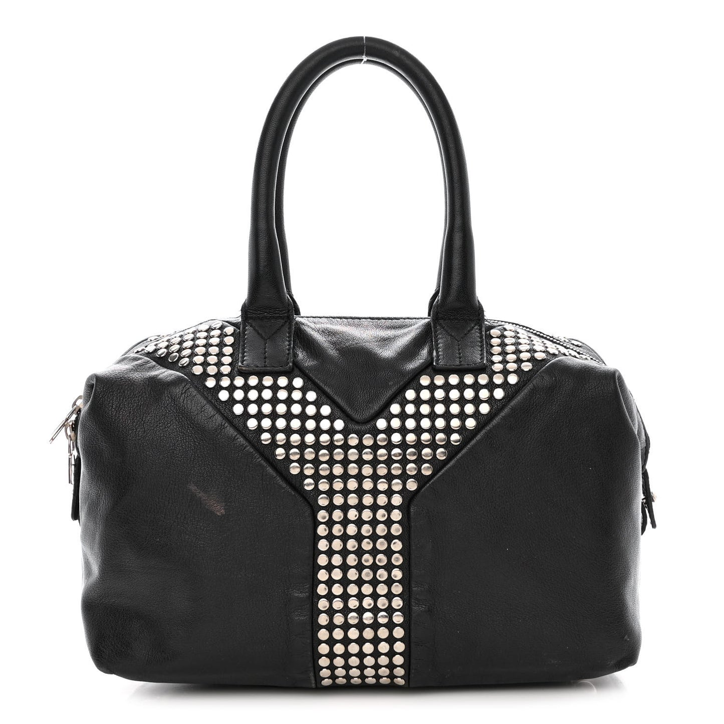 Calfskin Studded Easy Sac Black