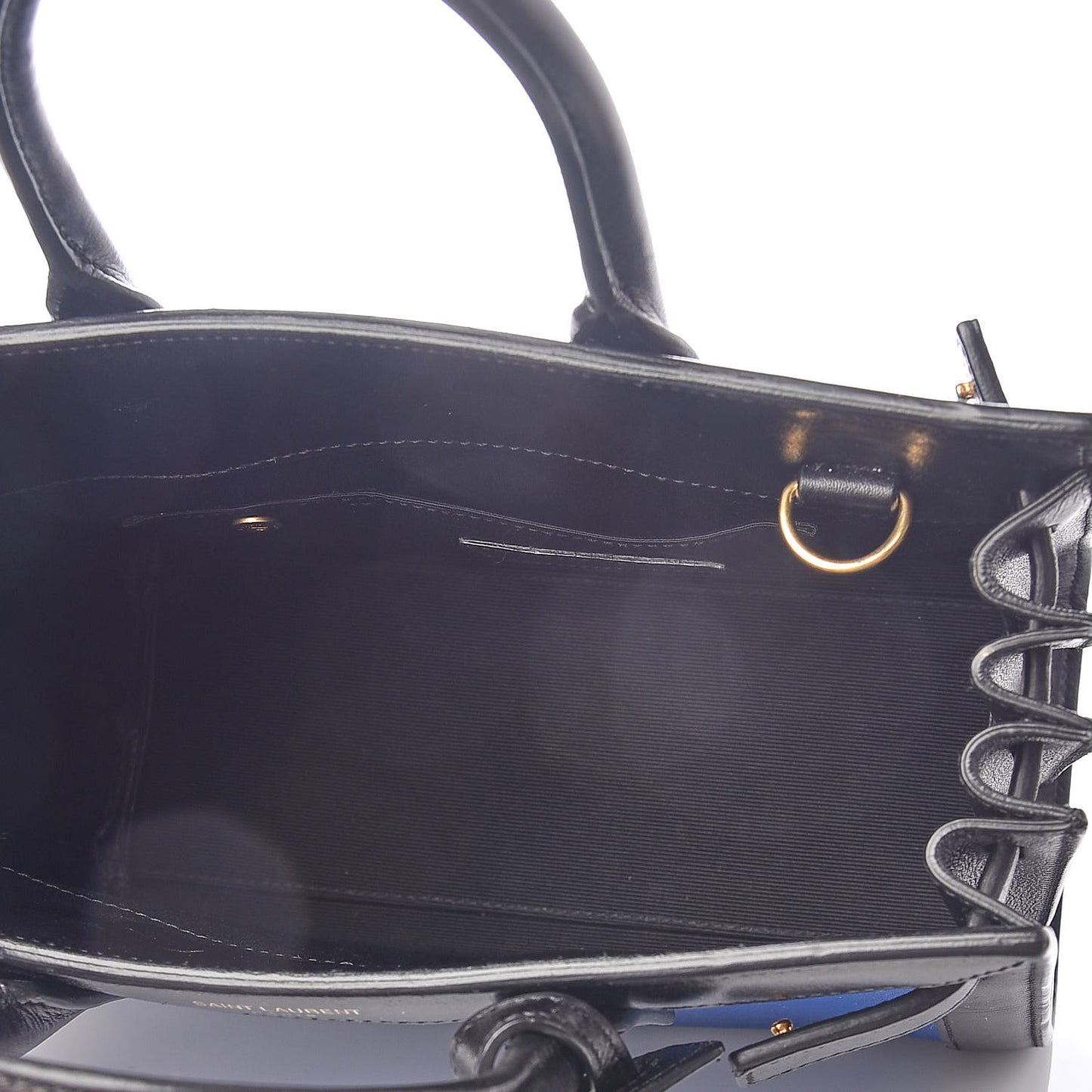 Calfskin Bi-Color Nano Sac De Jour Royal Blue Black