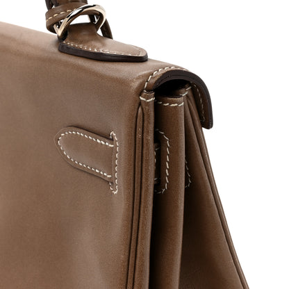 Hermes Tadelakt Kelly Retourne 32 Etoupe 13 of 20