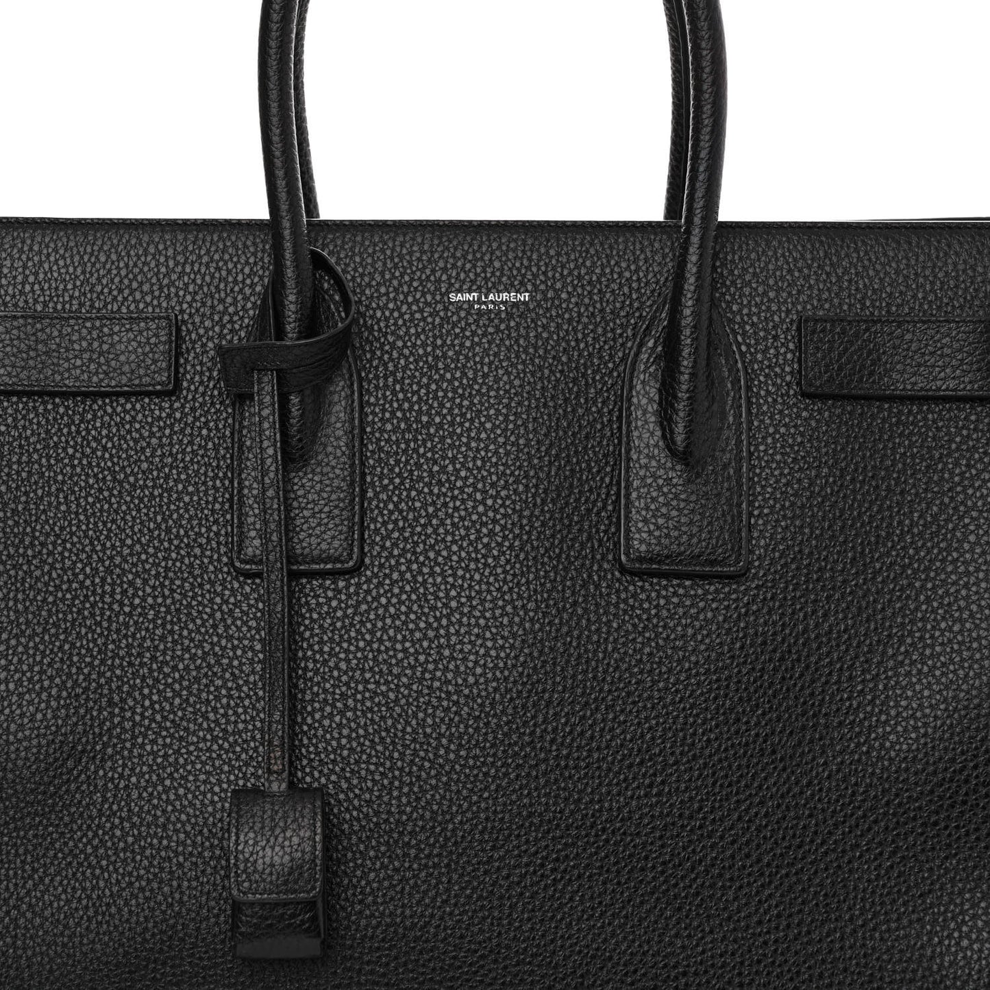 Grained Calfskin Large Sac De Jour Carryall Black