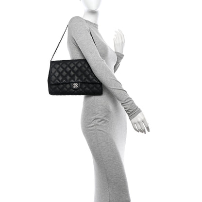 Chanel Caviar Quilted Clutch With Chain Flap Black 2 of 12