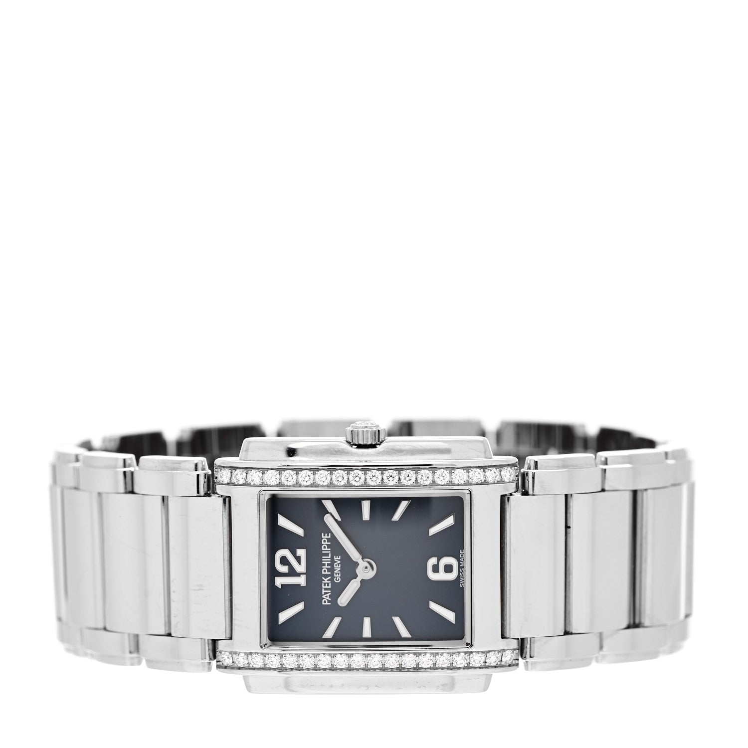 Patek Philippe Stainless Steel Diamond 25mm Twenty-4 Quartz Watch Blue 4910/1200A-001 2 of 5
