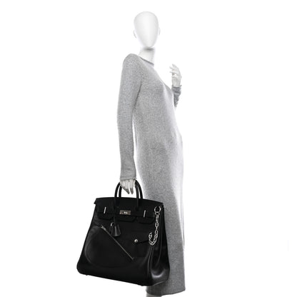 Hermes Veau Volupto Rock HAC Birkin 40 Black 2 of 12