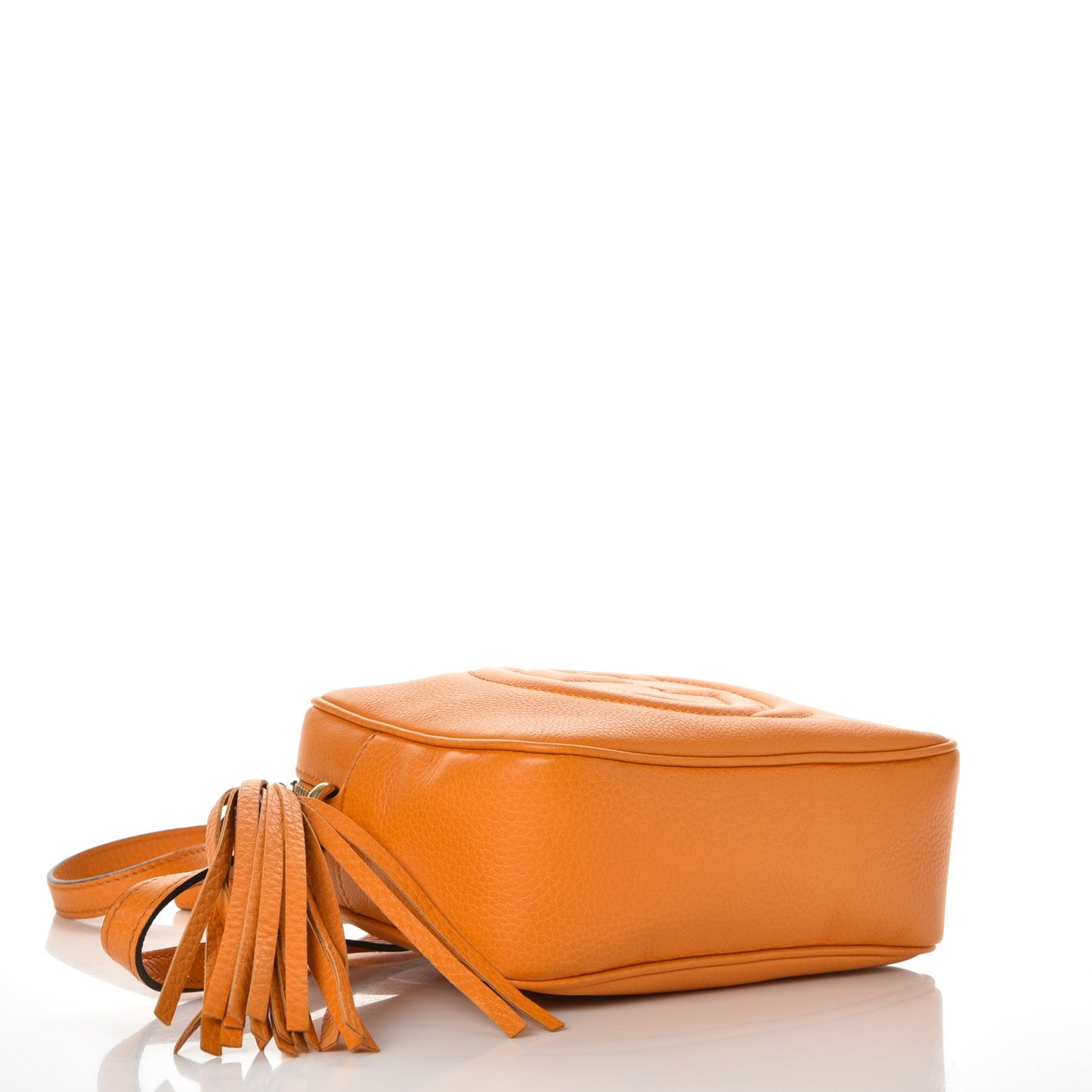 Pebbled Calfskin Small Soho Disco Bag Curcuma