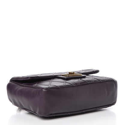 Chanel Calfskin Diamond Debossed Medium Cosmos Flap Purple 4 of 11
