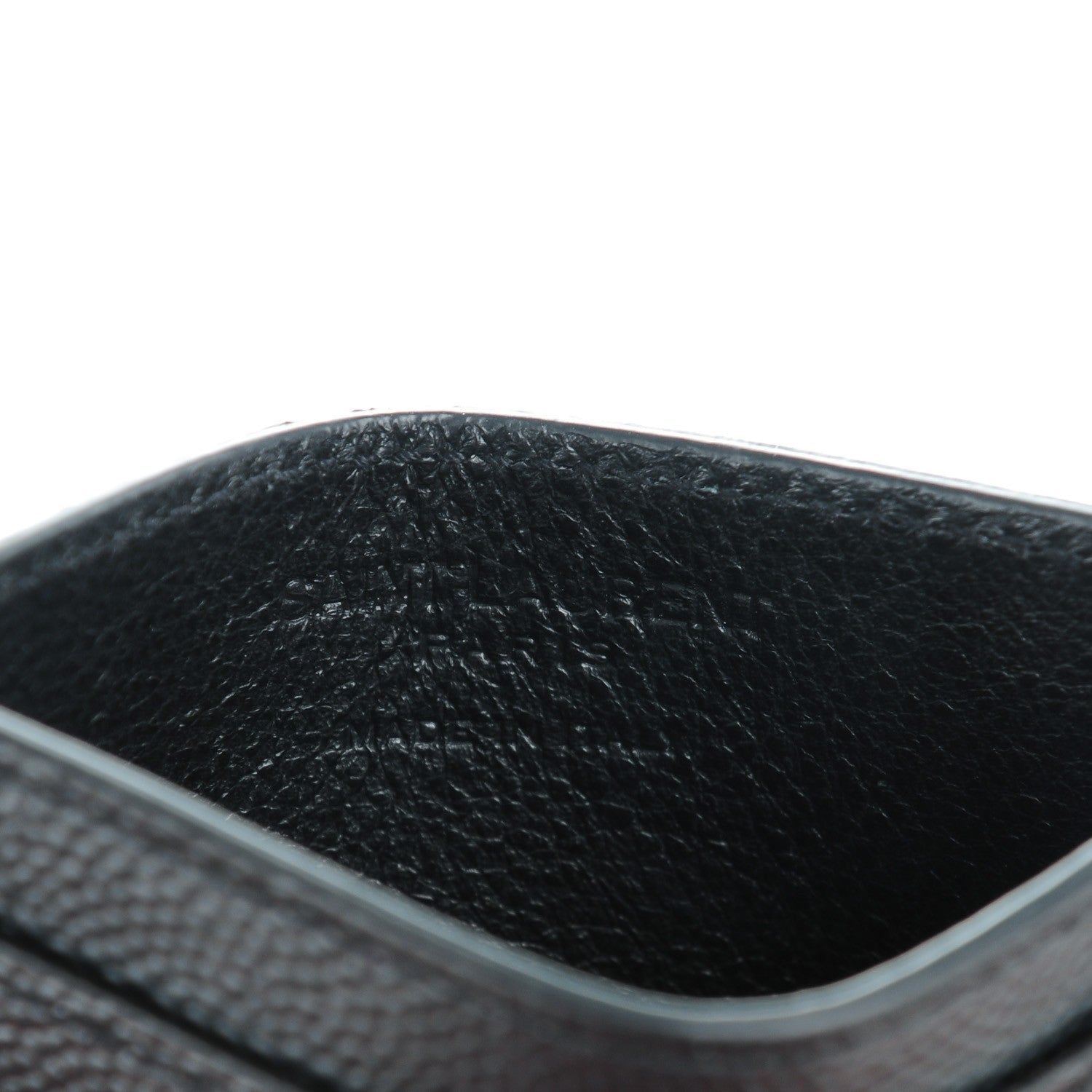 Saint Laurent Grain De Poudre Card Case Black 5 of 6