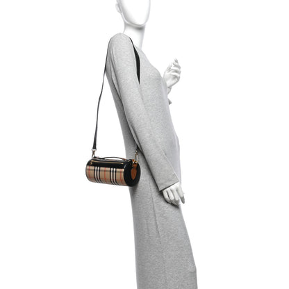 Burberry Vintage Check Calfskin Barrel Bag Archive Beige 2 of 9