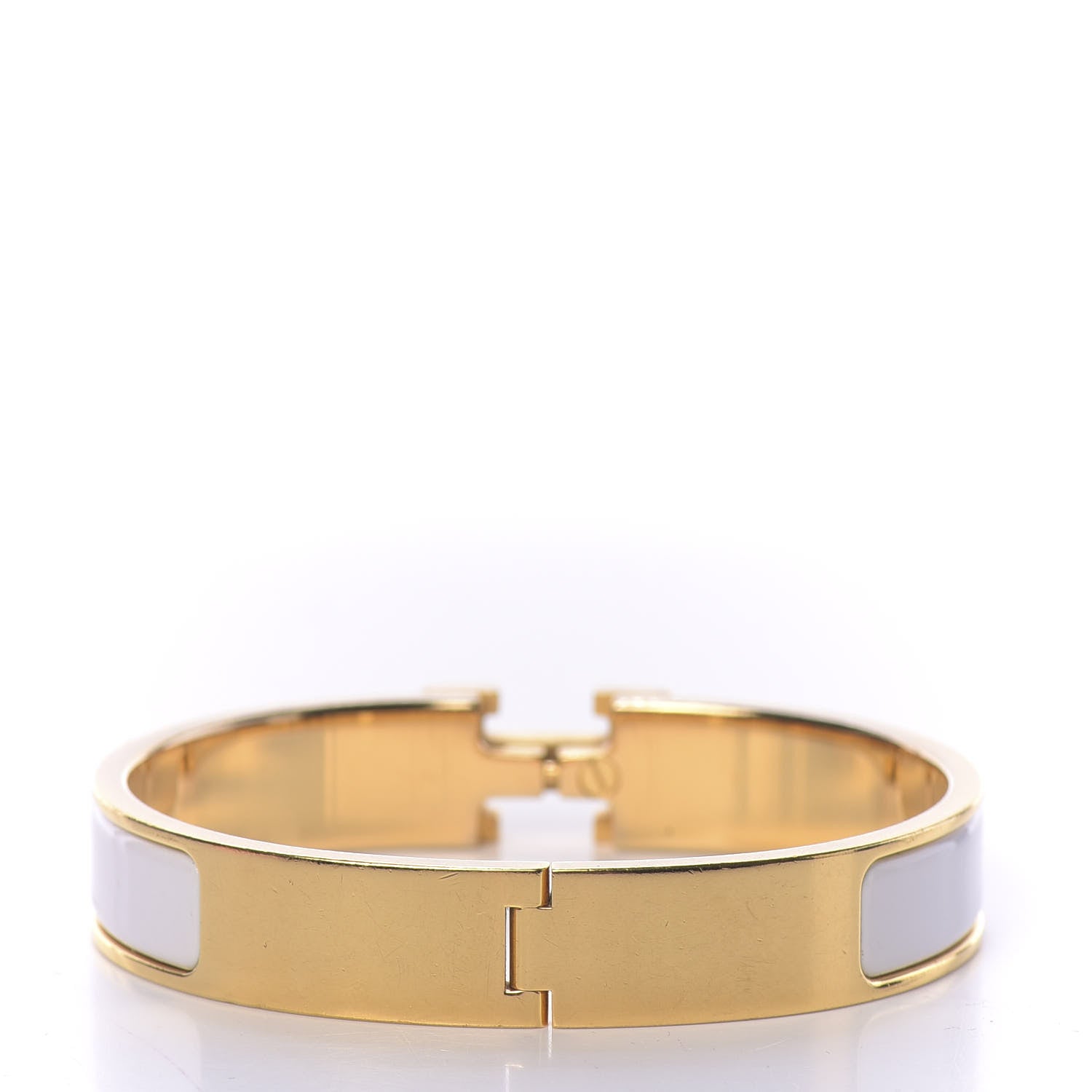 Hermes Enamel Narrow Clic Clac H Bracelet PM White 3 of 5